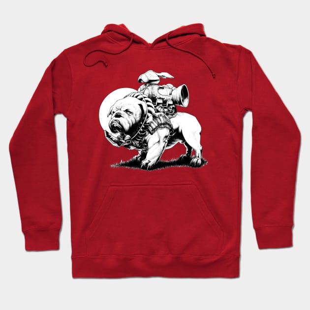 Jetpack Dog | Bulldog Hoodie by gregorytitus